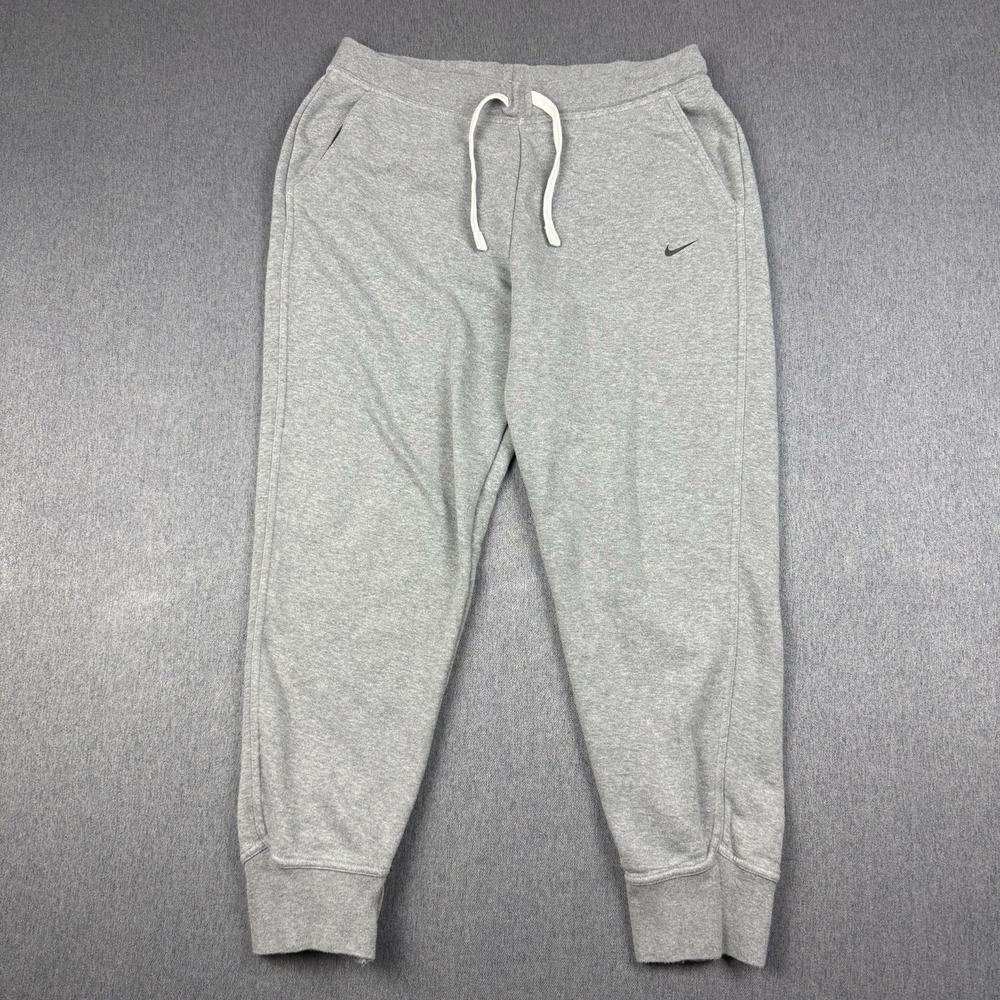 Nike Dri-Fit Womens Get Fit Sweatpants Joggers Heathered Gray CU5495-091 Medium